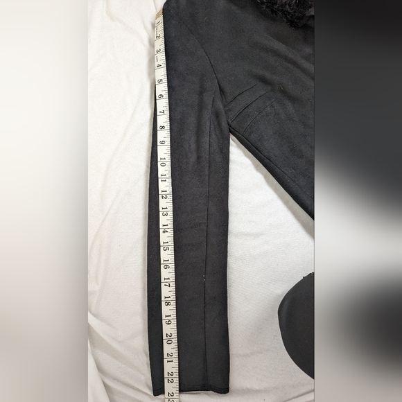 Black suede shearling cropped‎ jacket, vintage style, Pico 1988 size S - Picture 5 of 16